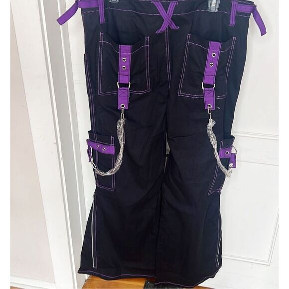 Tripp Black & Purple Street Pants Black/Purple Plus Size 17/38” Nwot - Picture 9 of 10